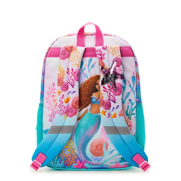 Little Mermaid Kids Ariel Sequin 17" Laptop Backpack RARE+Gift inside - Picture 6 of 17